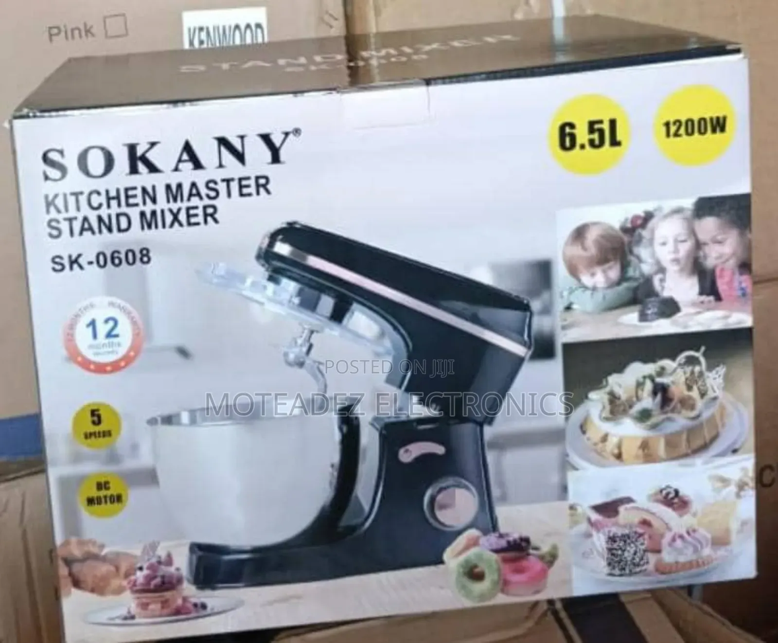 Sokany 6.5l (1200w)  Copper Coil Commercial Stand Cake Mixer