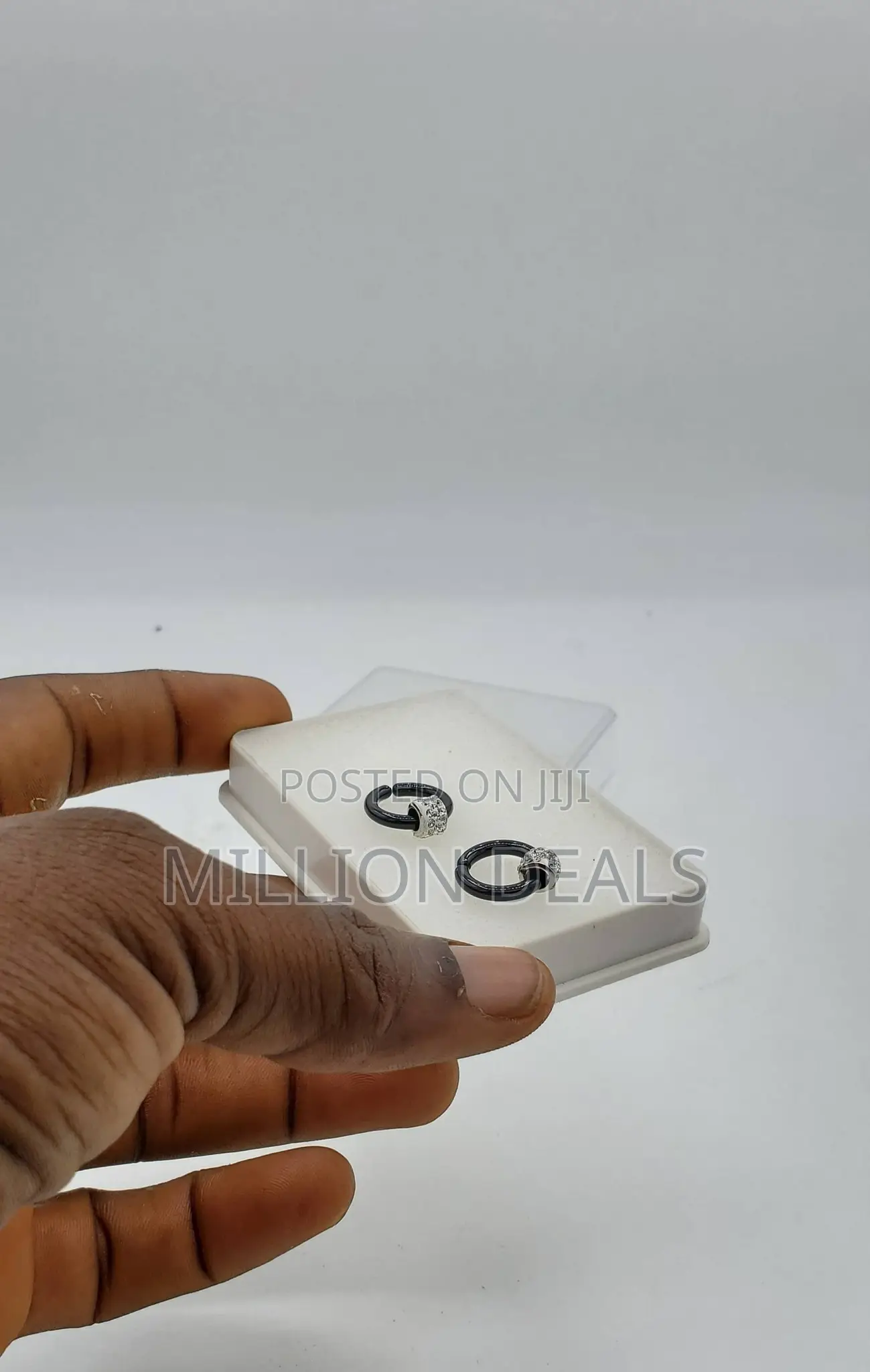Black Magnetic Ski Men's Earrings