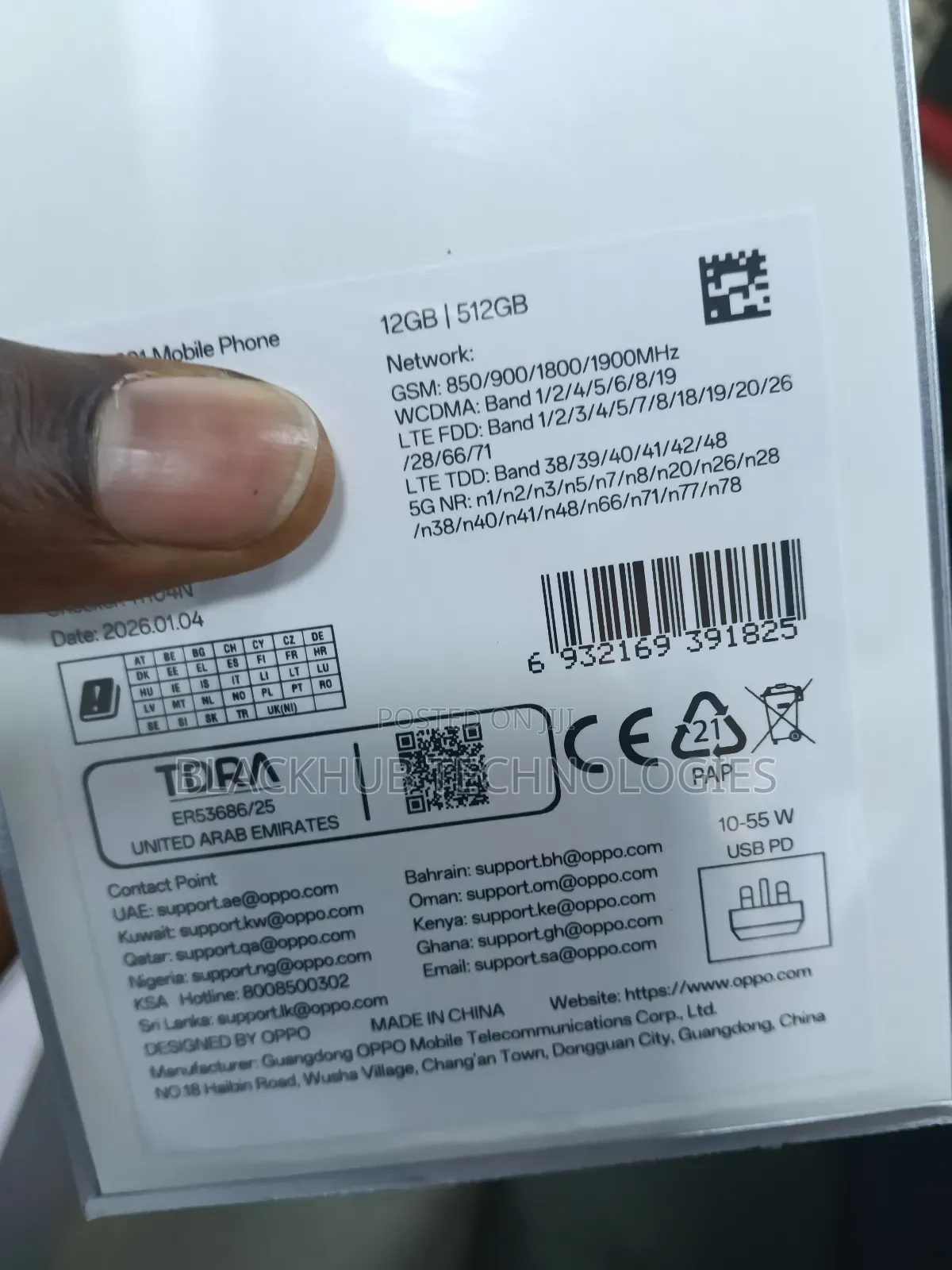 New Oppo Reno15 F 5G 512 GB Blue