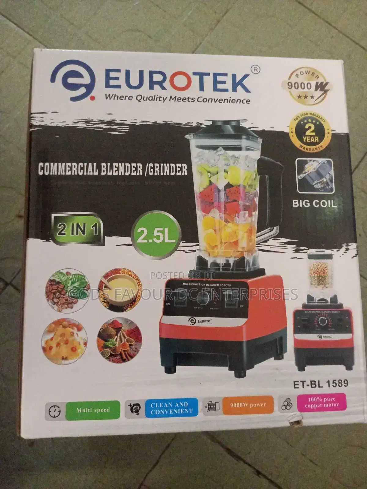 Eurotek Commercial Blender and Grinder