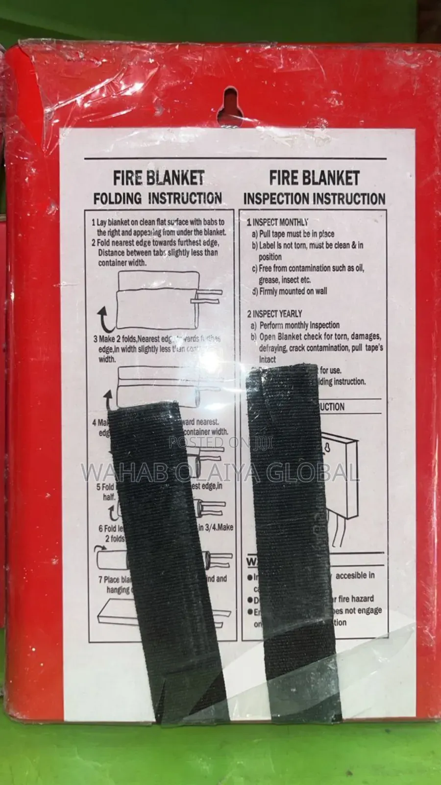 1x1m Fiberglass Fire Blanket – 550°C Heat Resistant