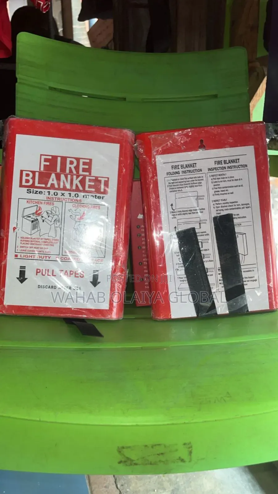 1x1m Fiberglass Fire Blanket – 550°C Heat Resistant