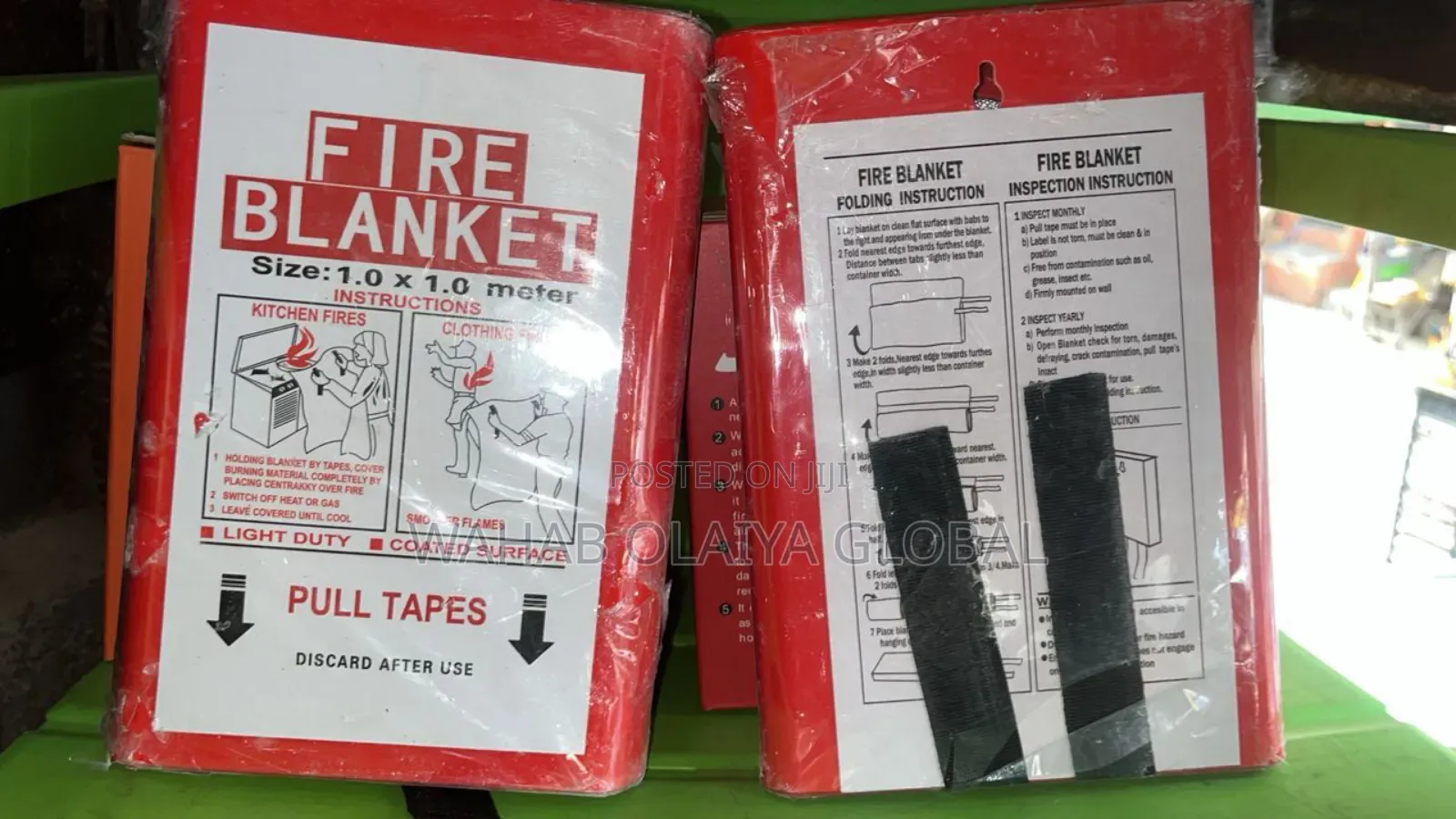 1x1m Fiberglass Fire Blanket – 550°C Heat Resistant