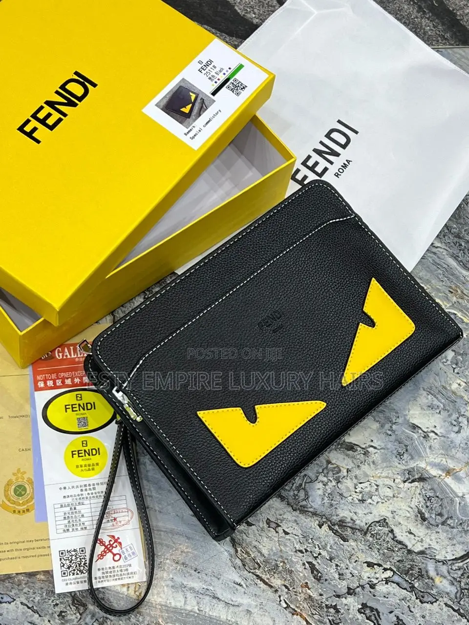 High Quality Fendi Pure Quality Men Clutch Purse