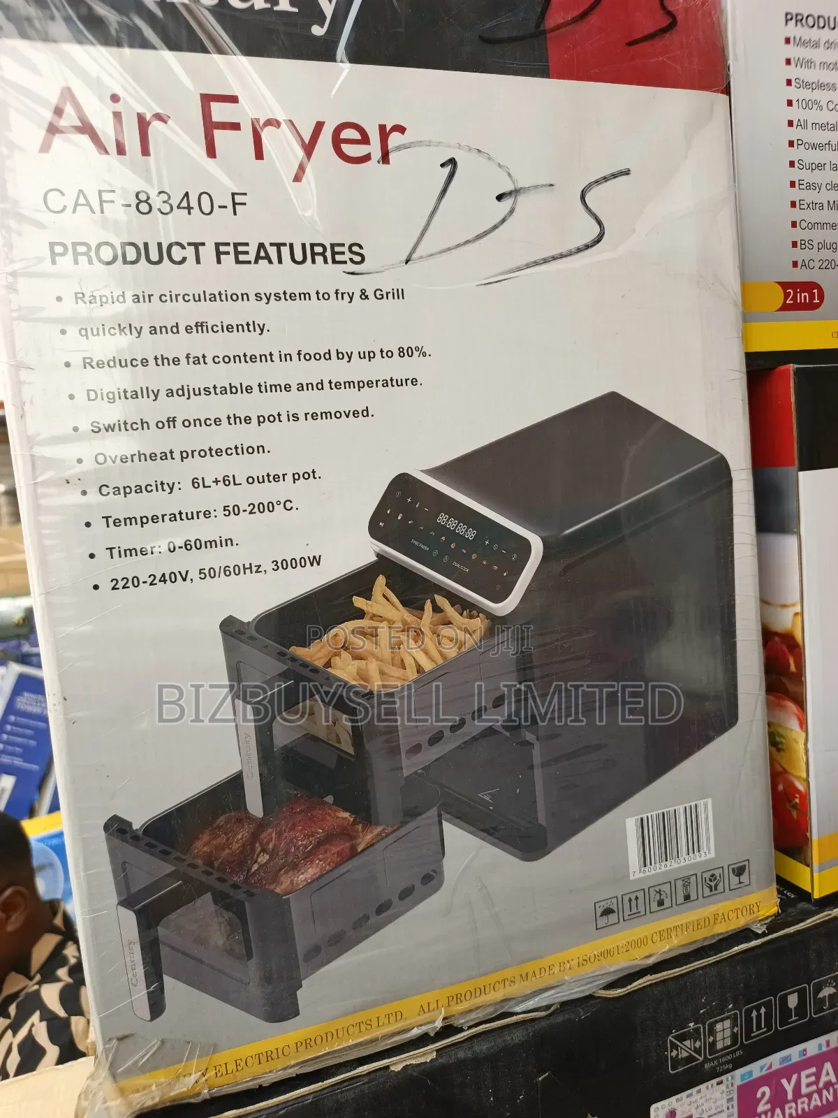 12l Century Double Doors Air Fryer, Extra Large.