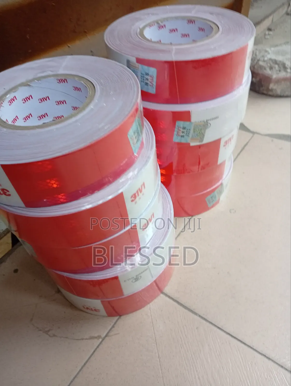 2"*50 Meters Reflective Tape Red and White