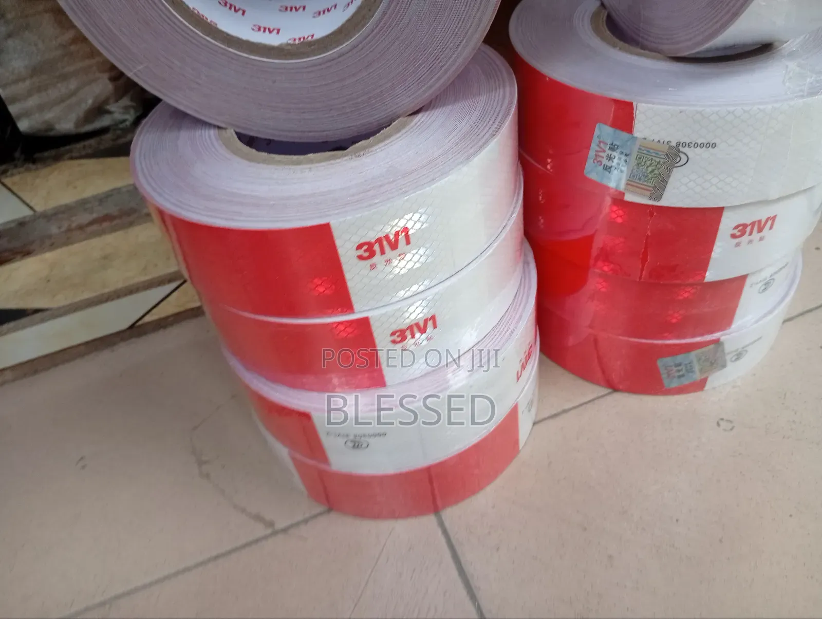2"*50 Meters Reflective Tape Red and White