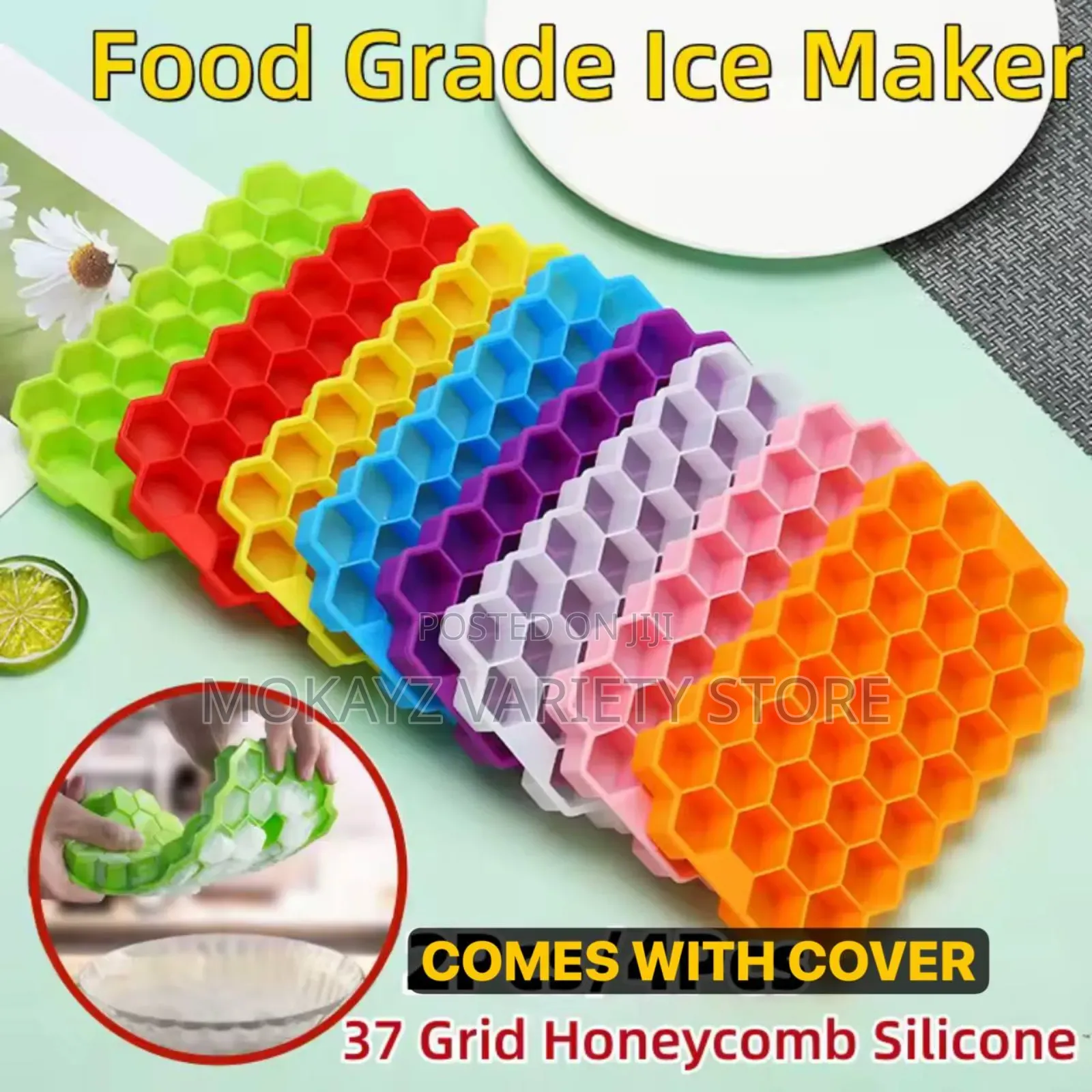 37-grid Silicone/Popsicle Mould Maker With Lid(B