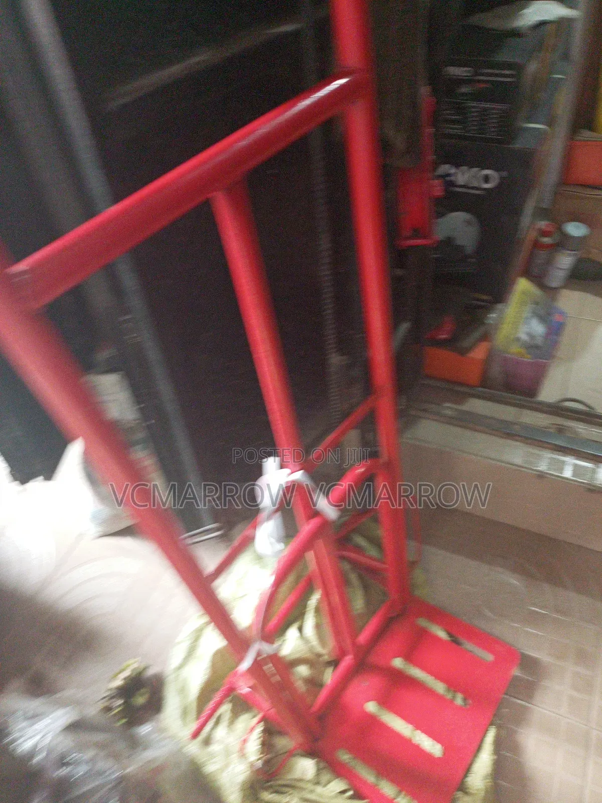 Red Metal Hand Truck