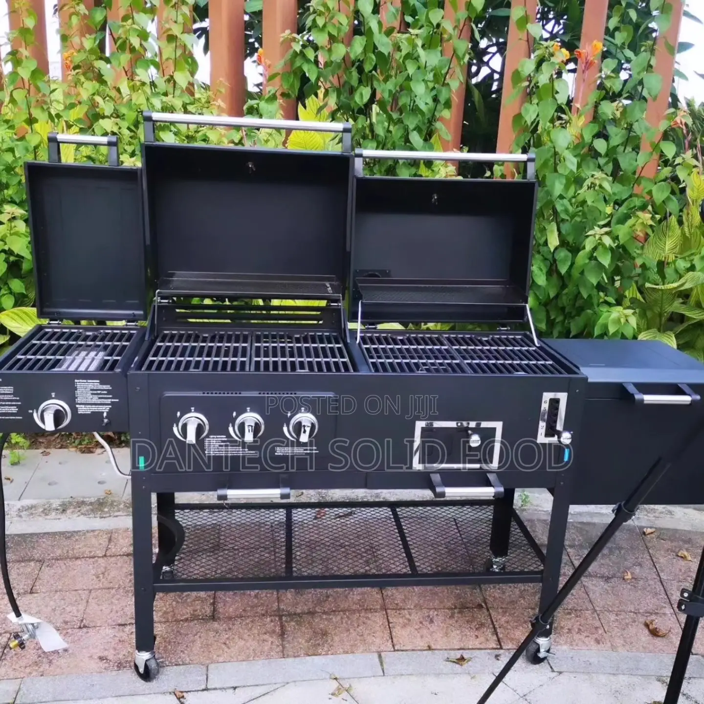 Gas and Charcoal BBQ Grill Machine