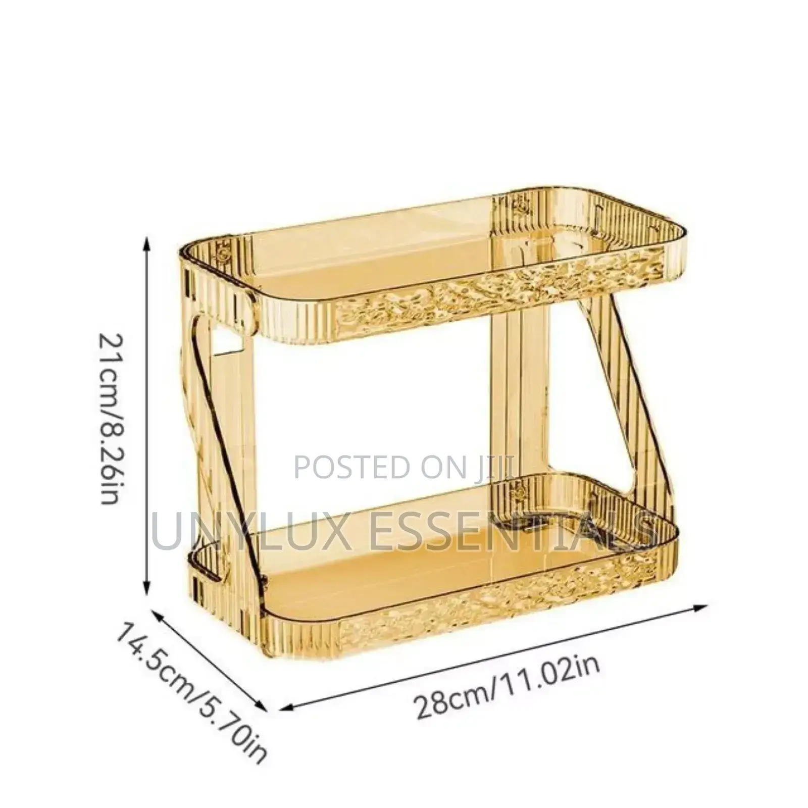 2 Tier Vanity Tray Wall Mounted Makeup/Bathroom Shelf