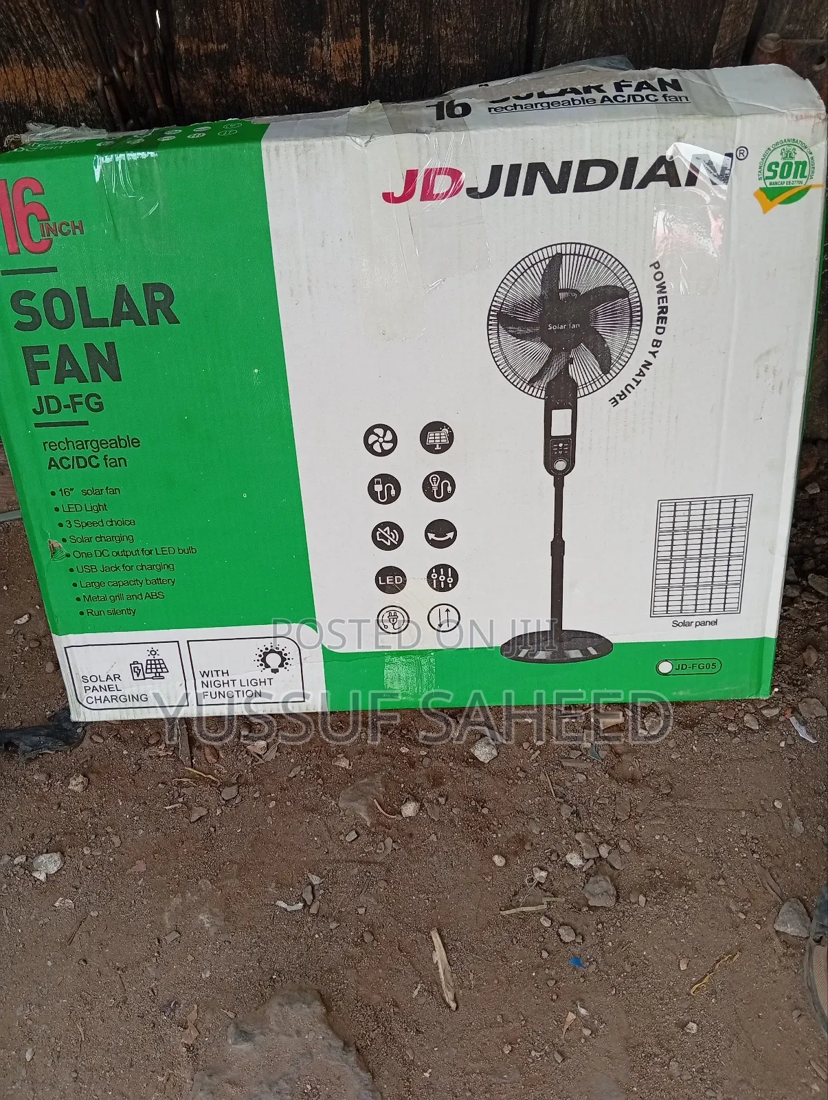 16inches Solar Fan