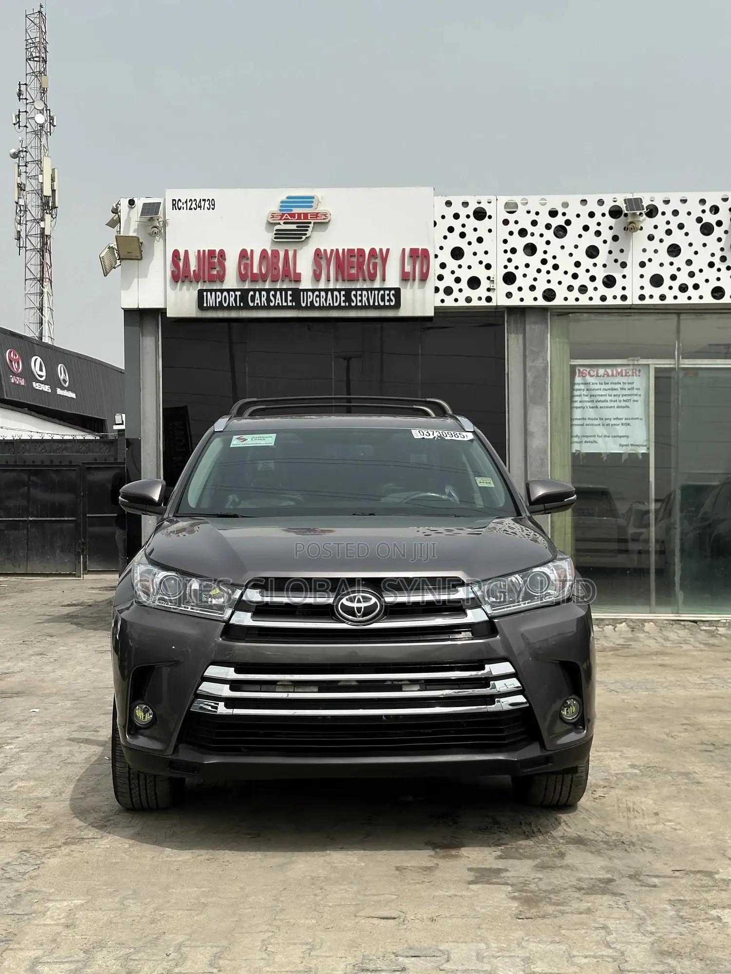 Toyota Highlander Limited V6 4x4 (3.5L 6cyl 6A) 2016 Gray