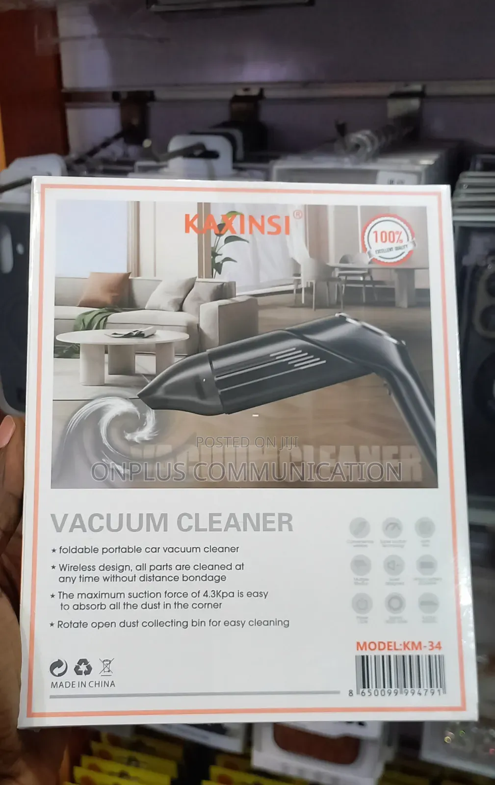 Kaxinsi Foldable, Cordless Car Vacuum Cleaner