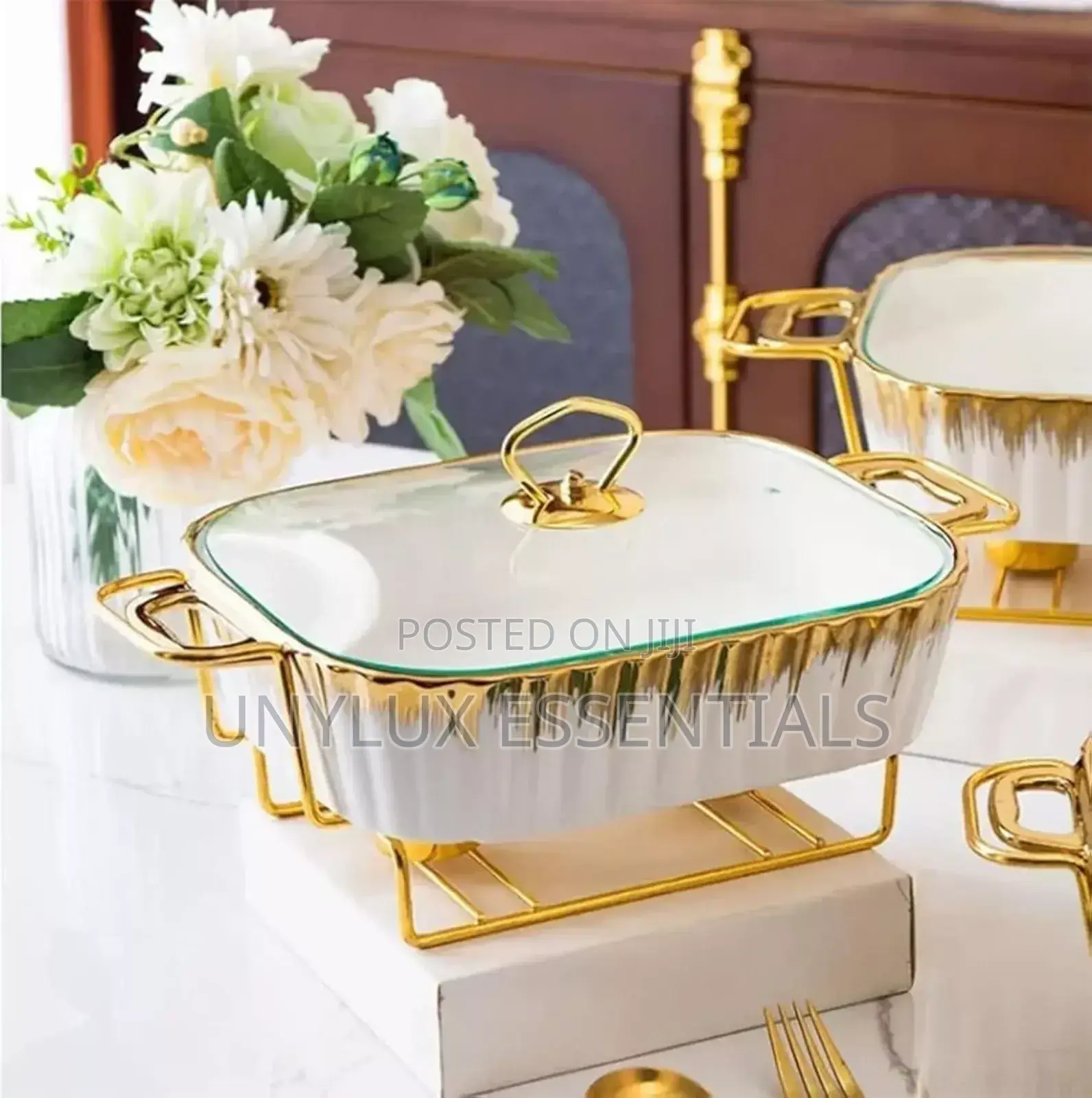 3 in 1 Elite Ceramic Chaffing Dish Set