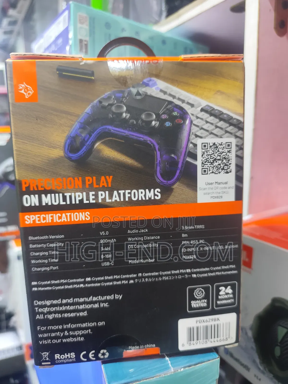 Porodo Pdc629 Ps4 Controller/Pad For Phone/System Ps4