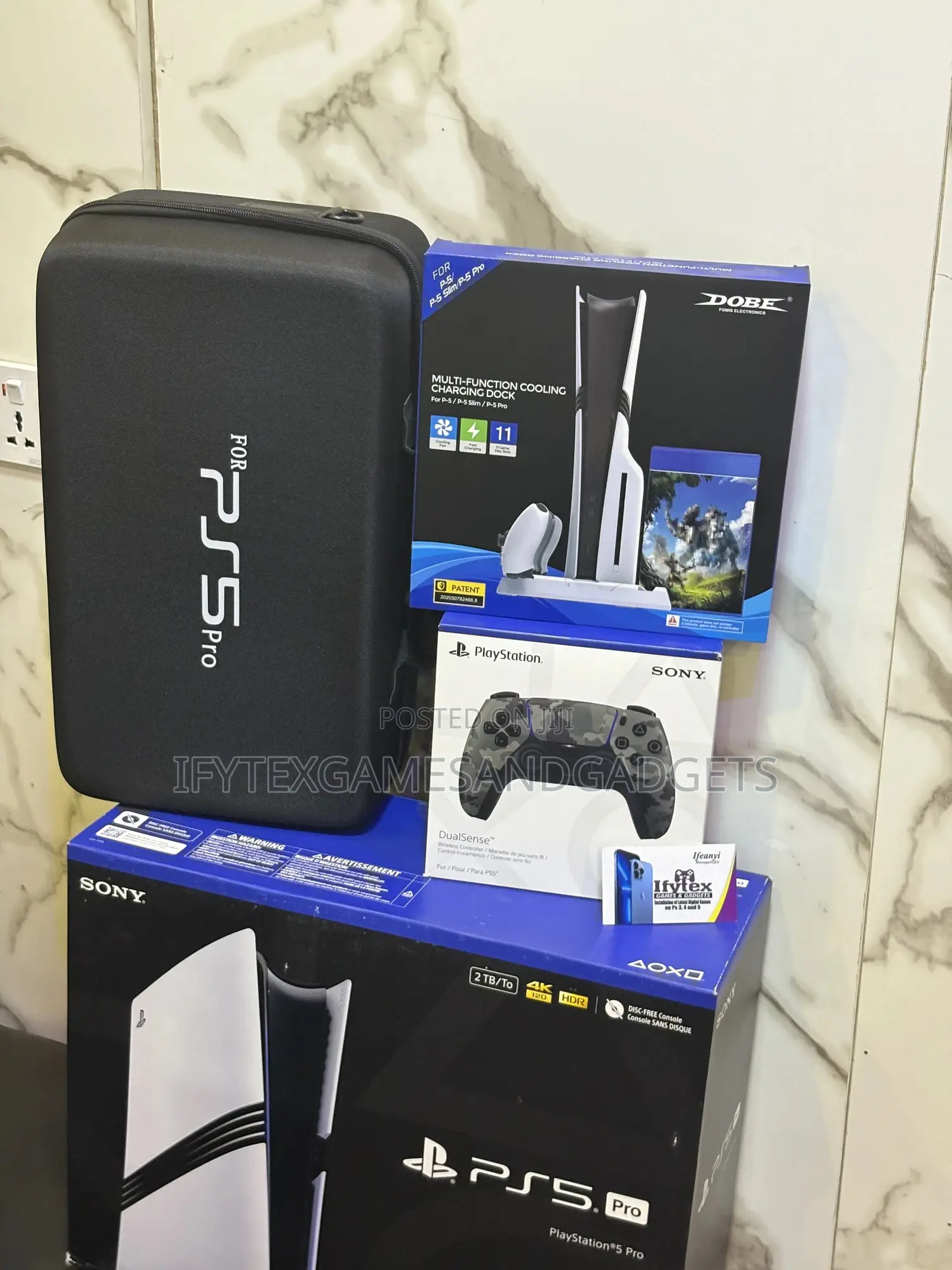 New Ps 5 Pro 2tb , Extra Pad , 12 Games , Bag , Cooling Stand