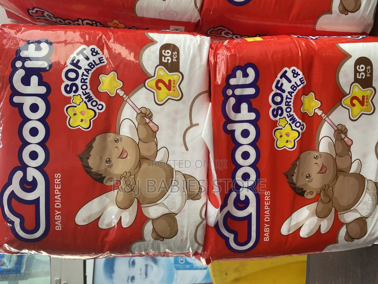 Goodfit Baby Diapers – Size 2 (3–6kg), 56 Pieces