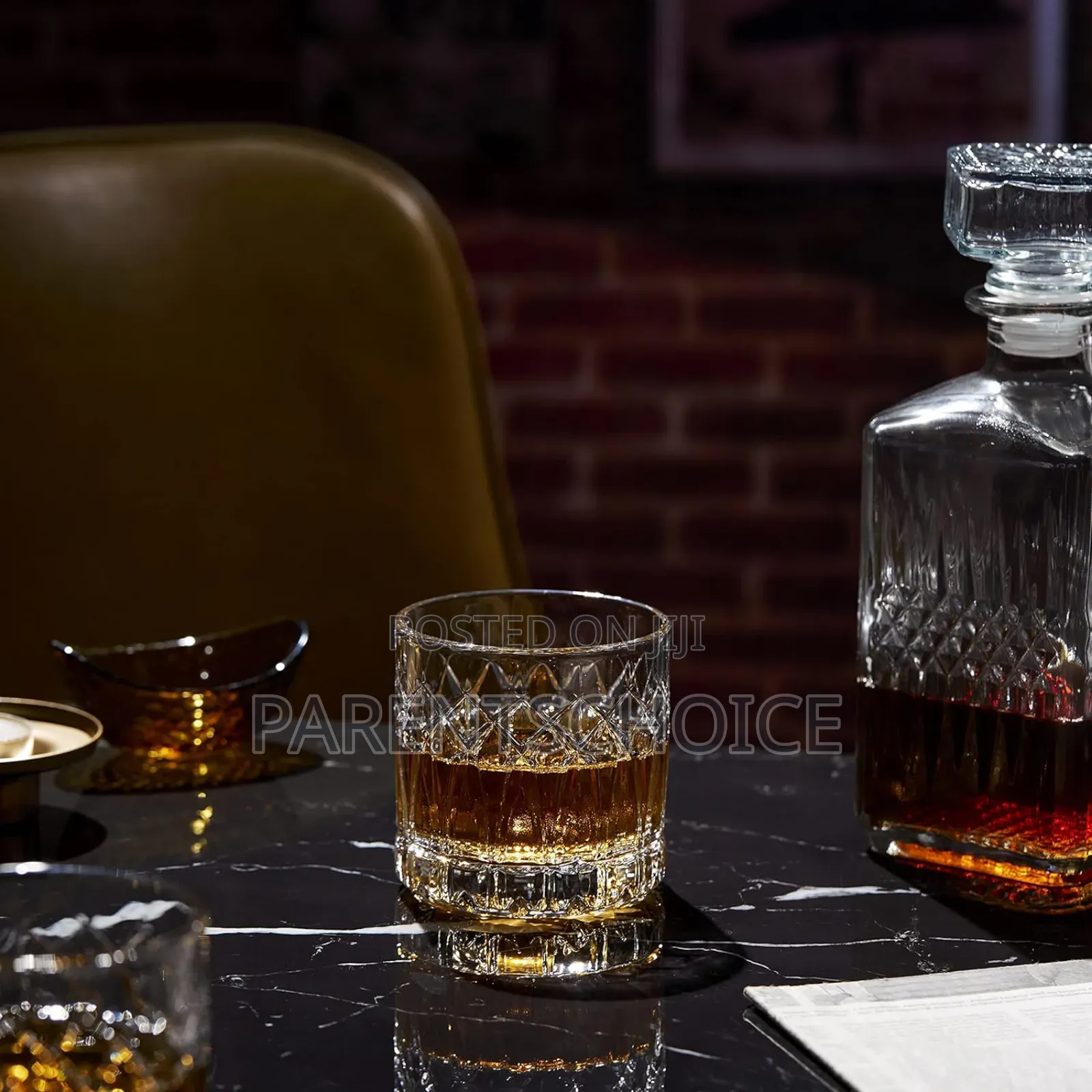 Double Rocks Whiskey Glasses - Set of 6 Cocktail Glasses - 12oz