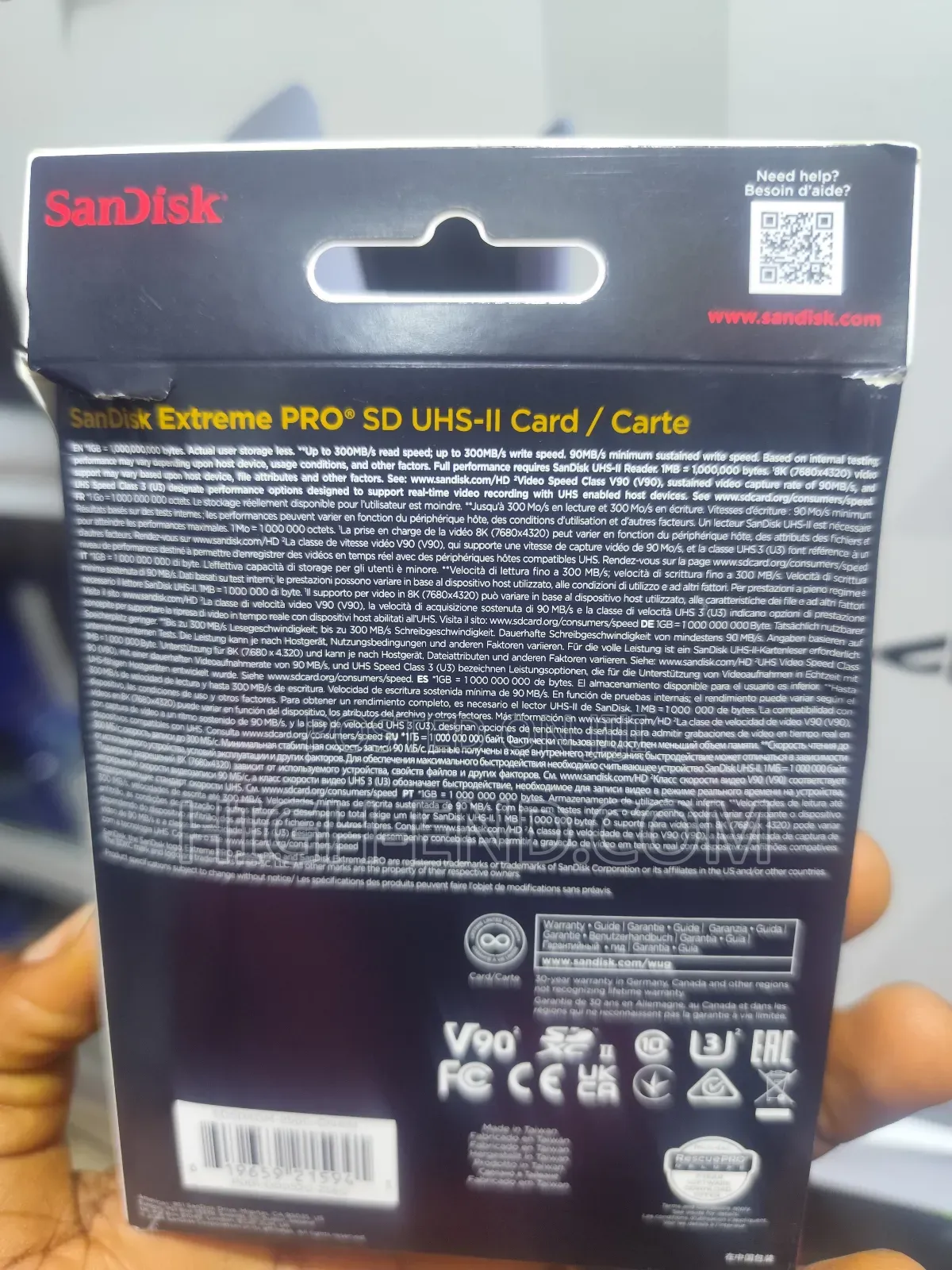 Sandisk Extreme Pro Sd Uhs-Ii 256gb 300mb/P