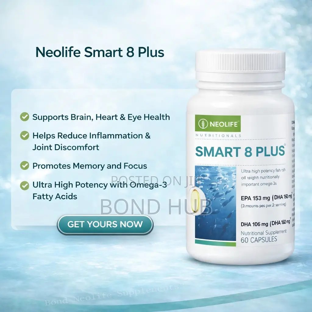 Smart 8 Plus 60 Capsules From Pure Omega 3 Salmon Oil.