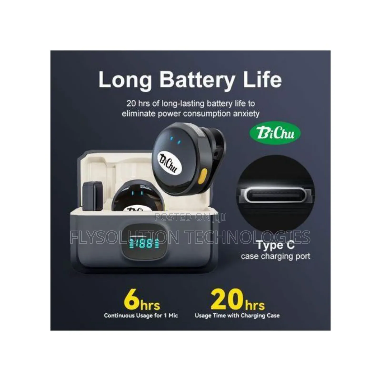 Noice Cancellation Wireless Microphone Q8 Mic