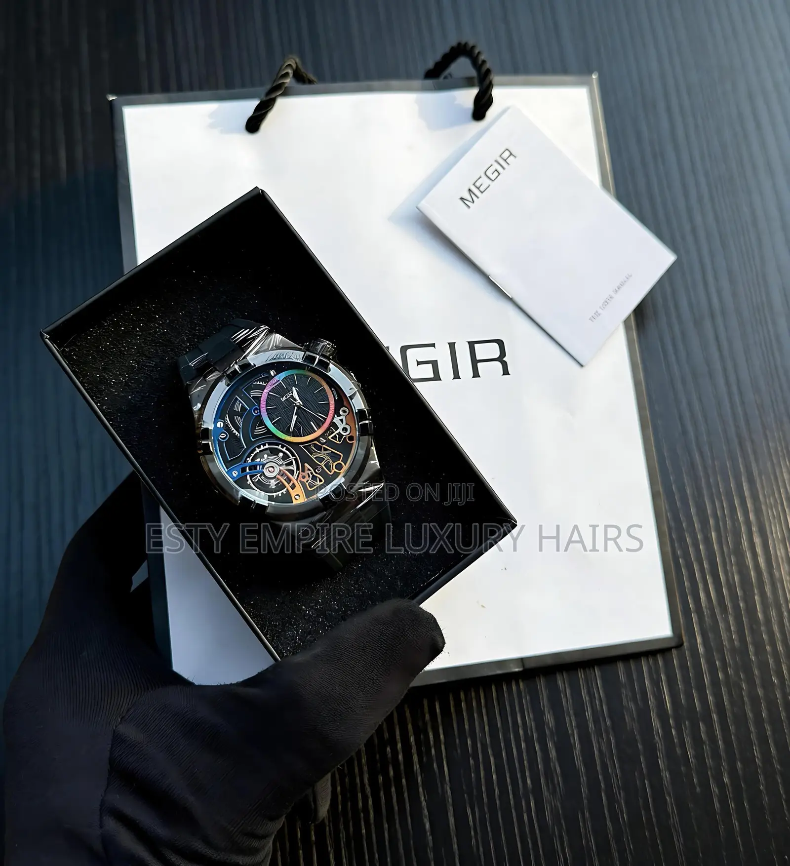 High Quality Megir Chronograph Rubber Strap Wrist-Watch.