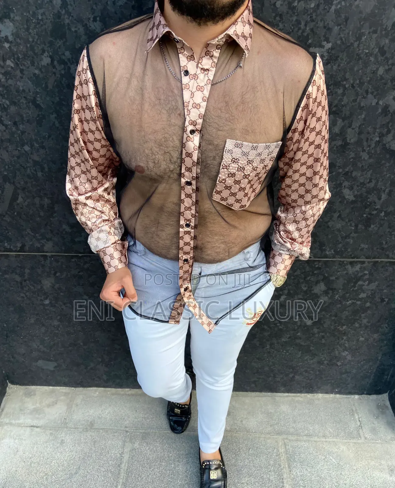 Best Quality Luxury Men's Shirts Gucci Well Banded Package
