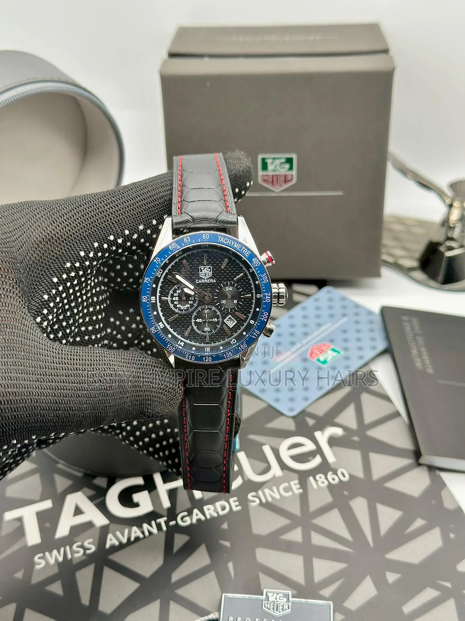 High Quality Tag-Heuer Chronograph Rubber / Leather Strap Wrist-Watch