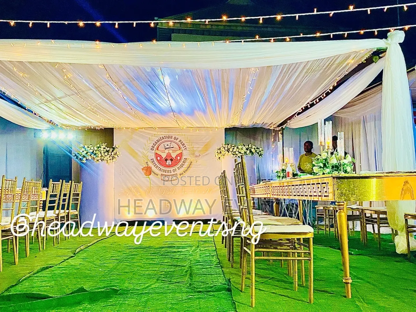 All White Party Dinner Set-Up Decoration