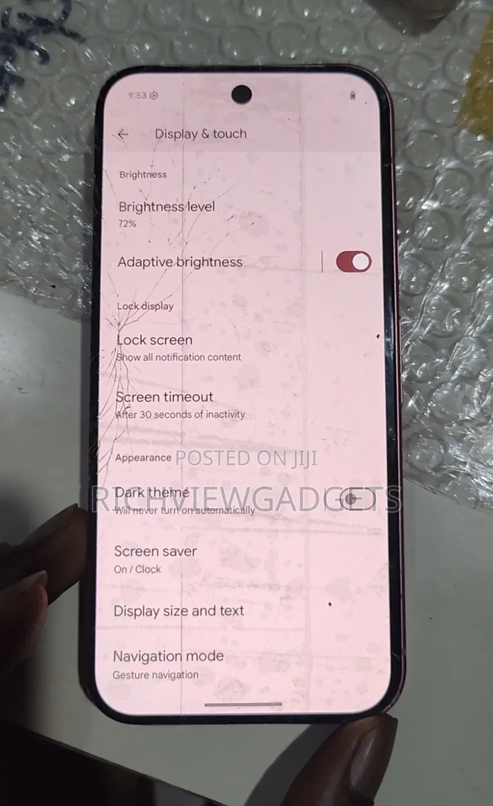 Google Pixel 9 Original Oem(Follow Come) Screen, Slightly Cracked