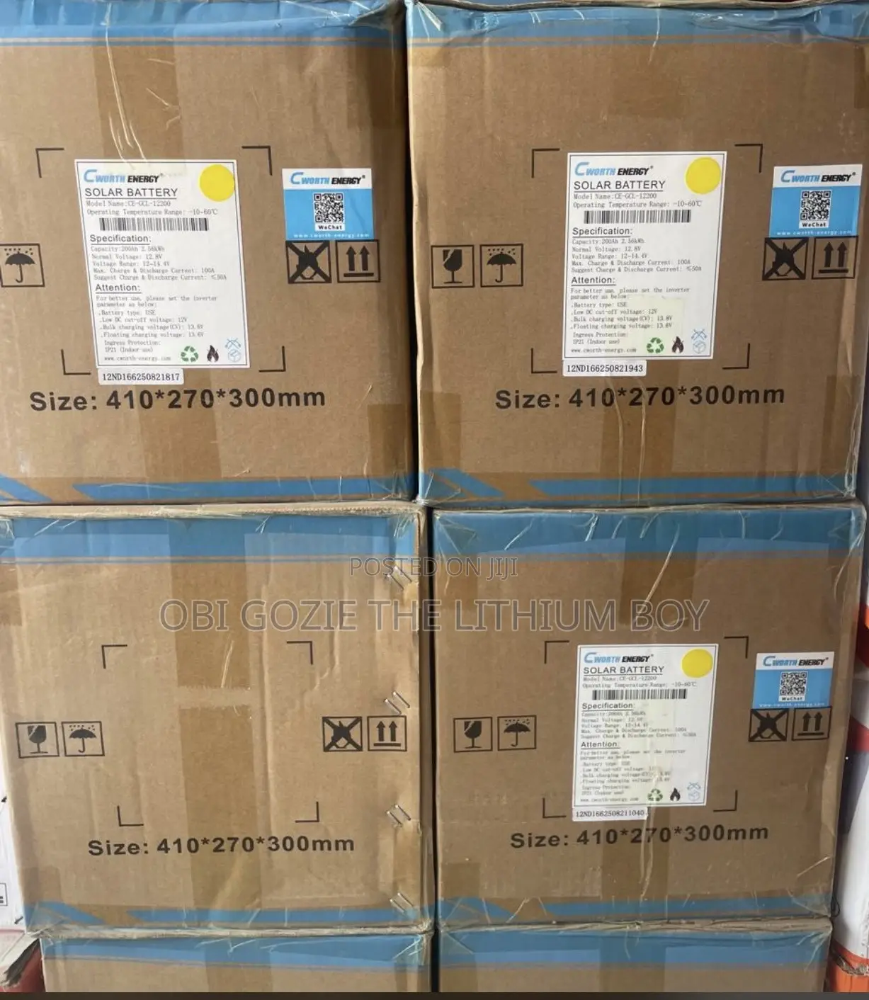 2.5kwh-12.8v Cworth Solar Lithium Battery. The Best Importer in Lagos
