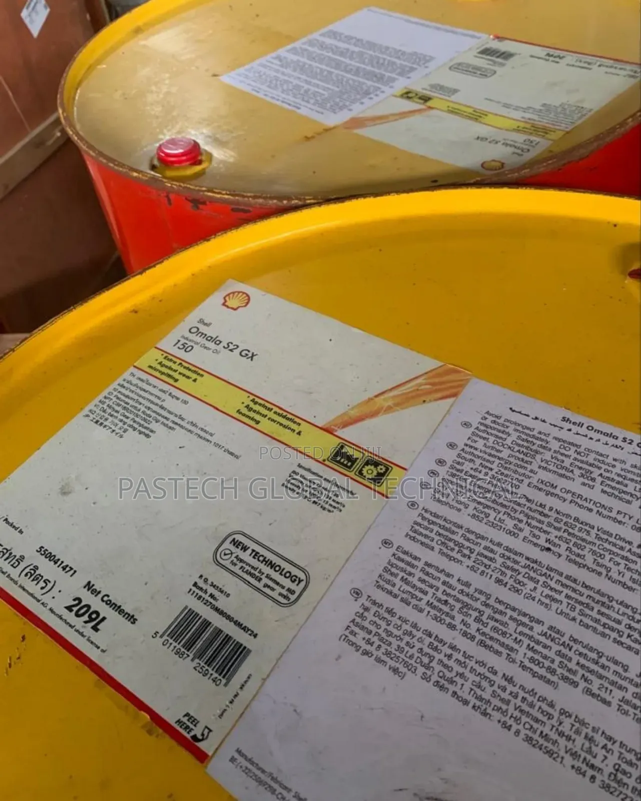 209-Liter Drum of Shell Omala S2 Gx 150 Industrial Gear Oil