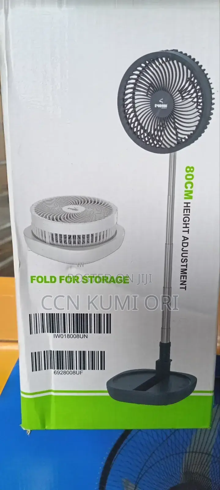 Iwin 8-Inch Eco Vpower Rechargeable Desktop Fan. Iw8008.