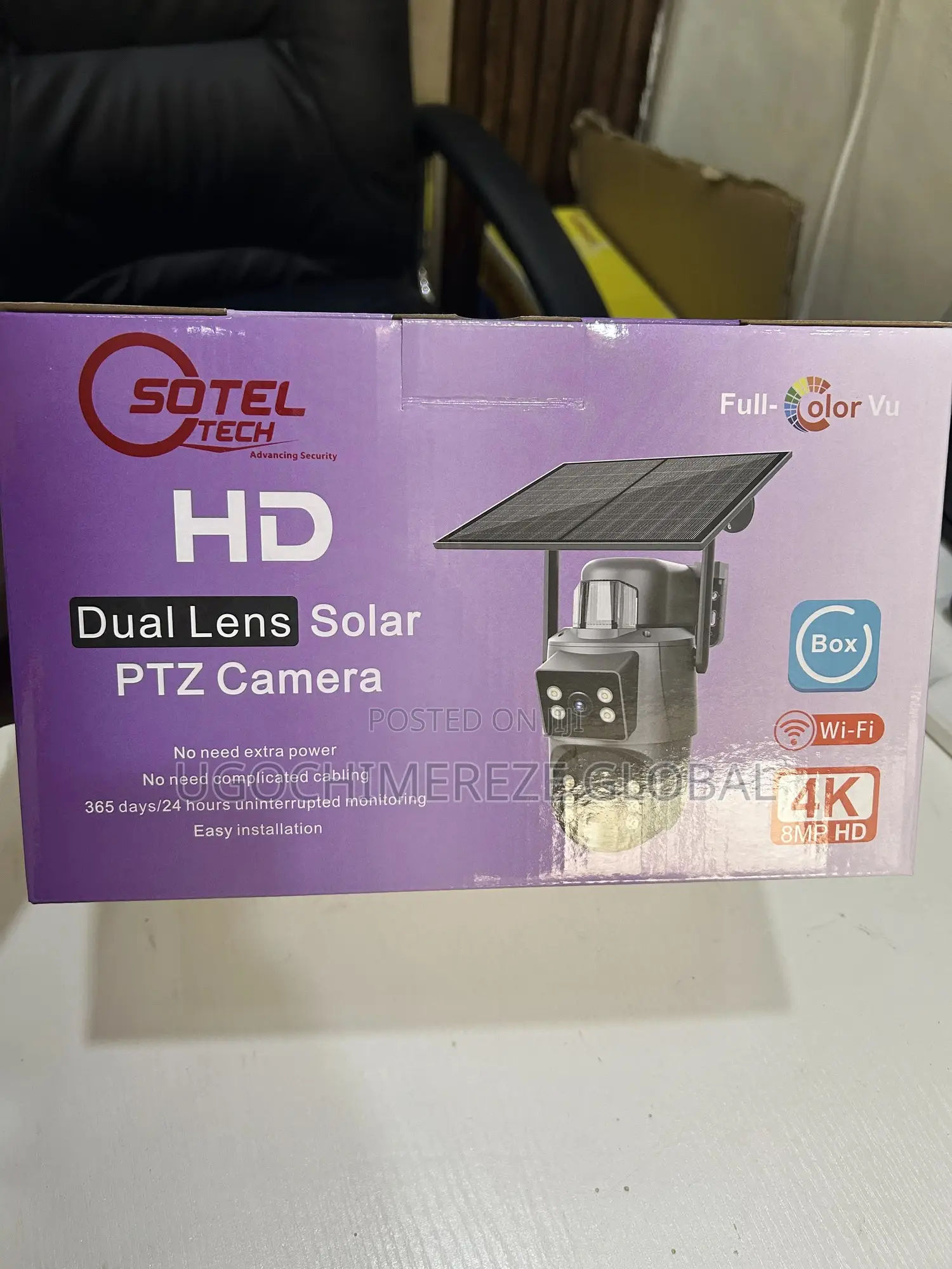8mp Solar PTZ Camera | Dual Lens Hd | Wifi CCTV | Night Vision