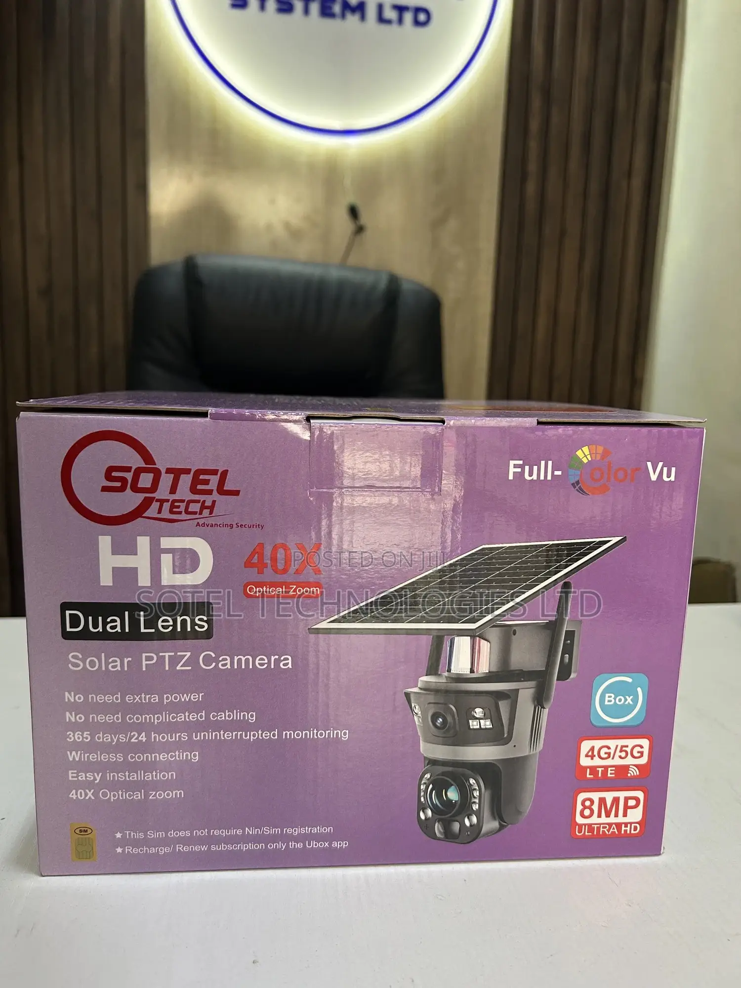Sotel 40x Optical Zoom 4g PTZ Solar PTZ Camera | Long Distance| (8mp)