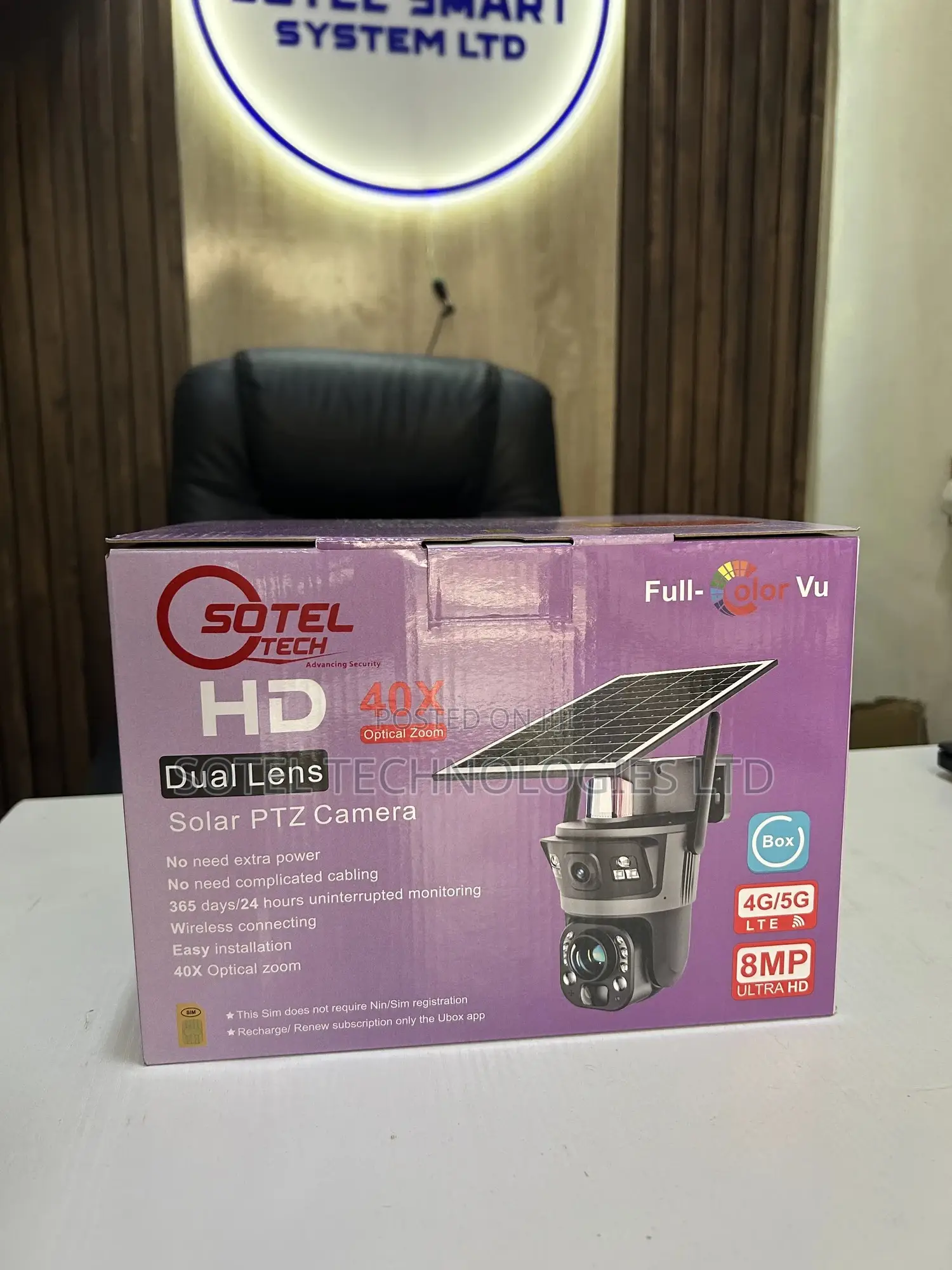 Sotel 40x Optical Zoom 4g PTZ Solar PTZ Camera | Long Distance| (8mp)