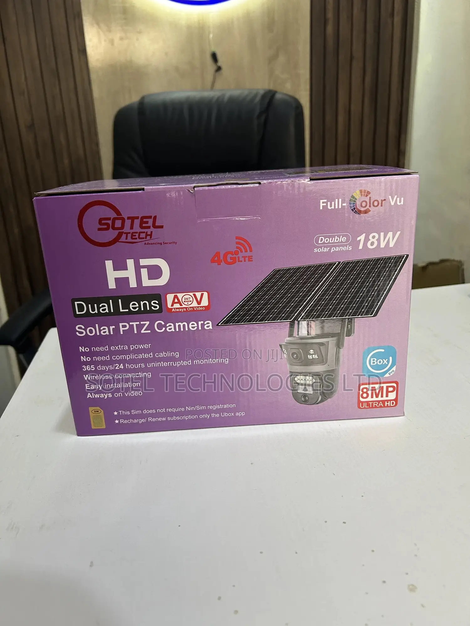 8mp Dual Solar Panel 18w 4g Lte Solar PTZ Camera (Always on Video)