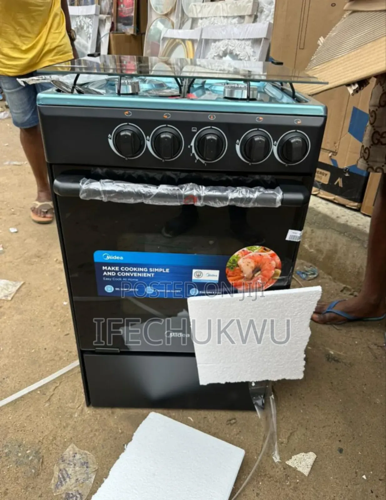 Original Quality Midea Automatic Standing Gas Cooker 50x50cm 4 Burners