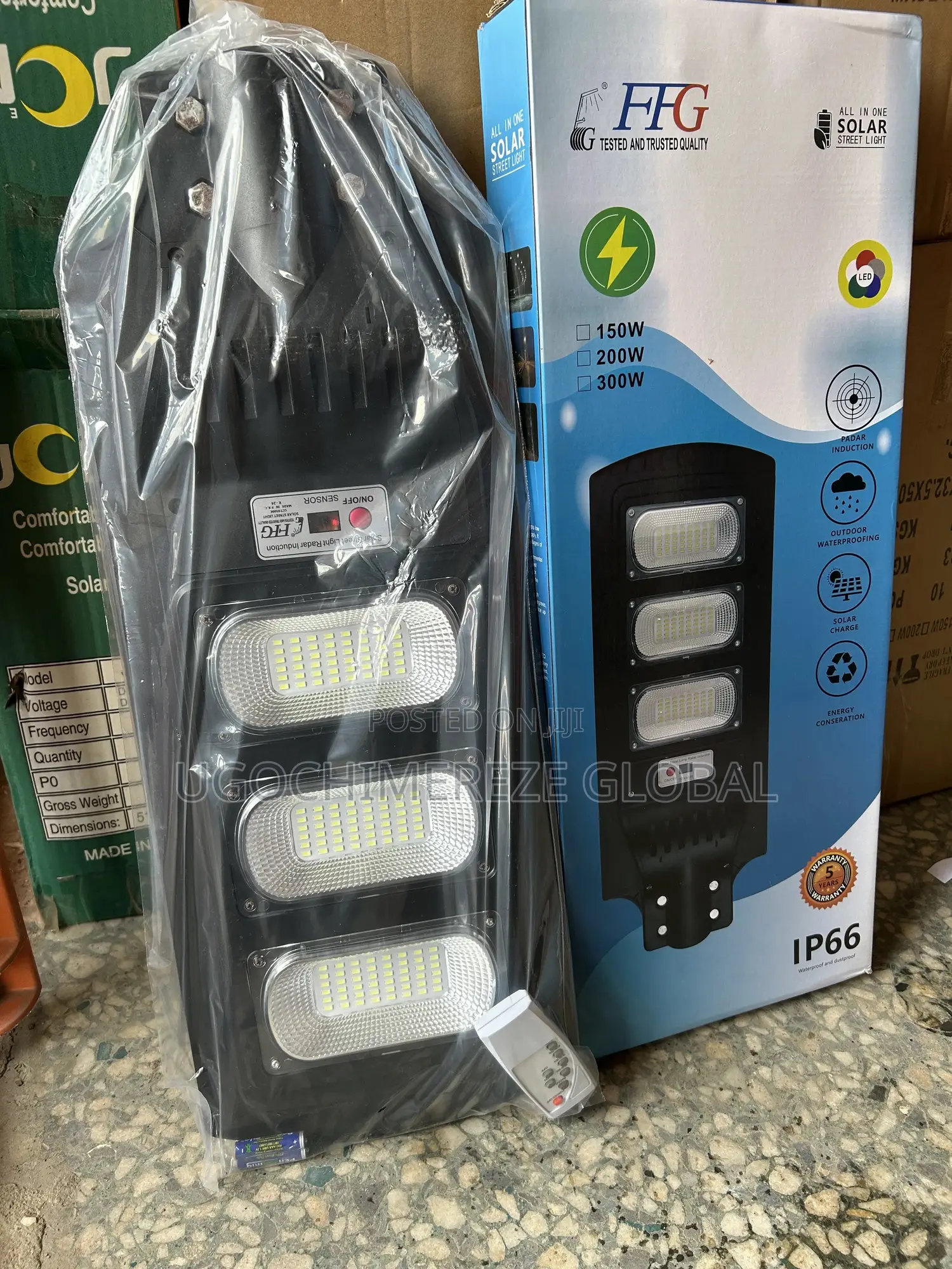 300w All-in-One Solar Street Light |Sensor+Remote