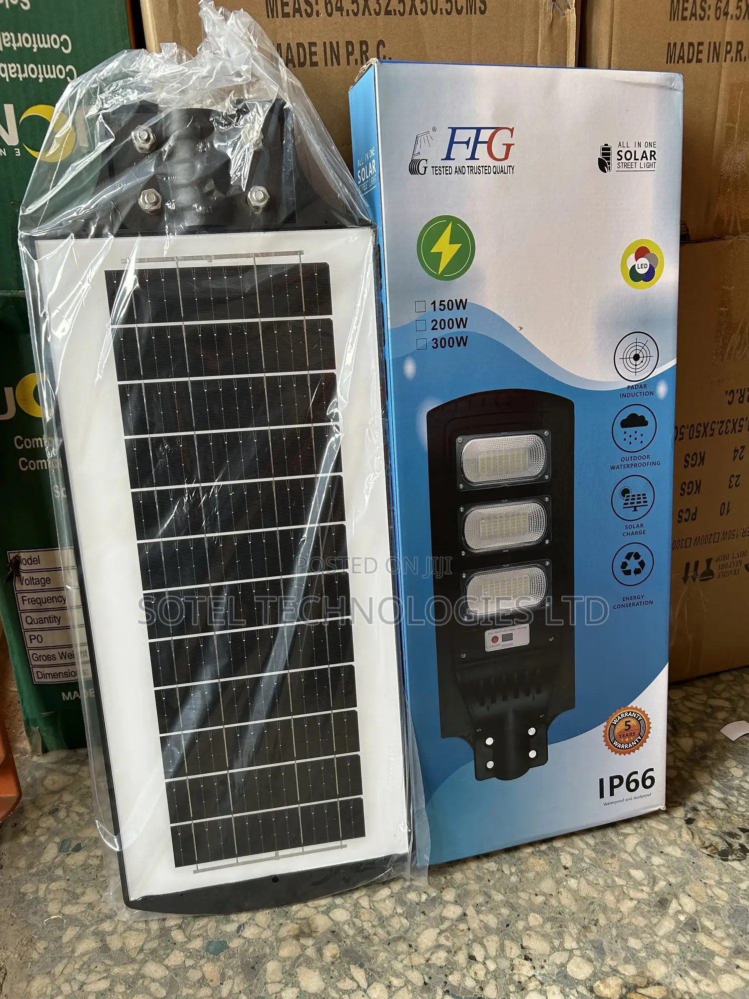 300w All-in-One Solar Street Light |Sensor+Remote
