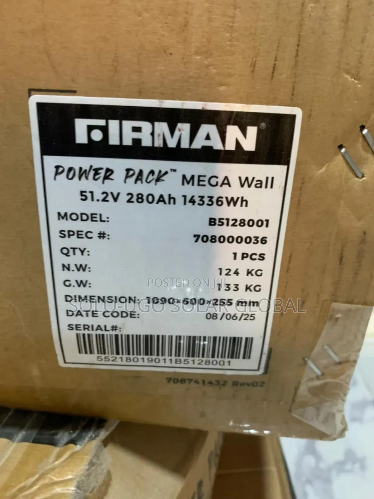 15khw 48v Firman Lithium Ion Battery