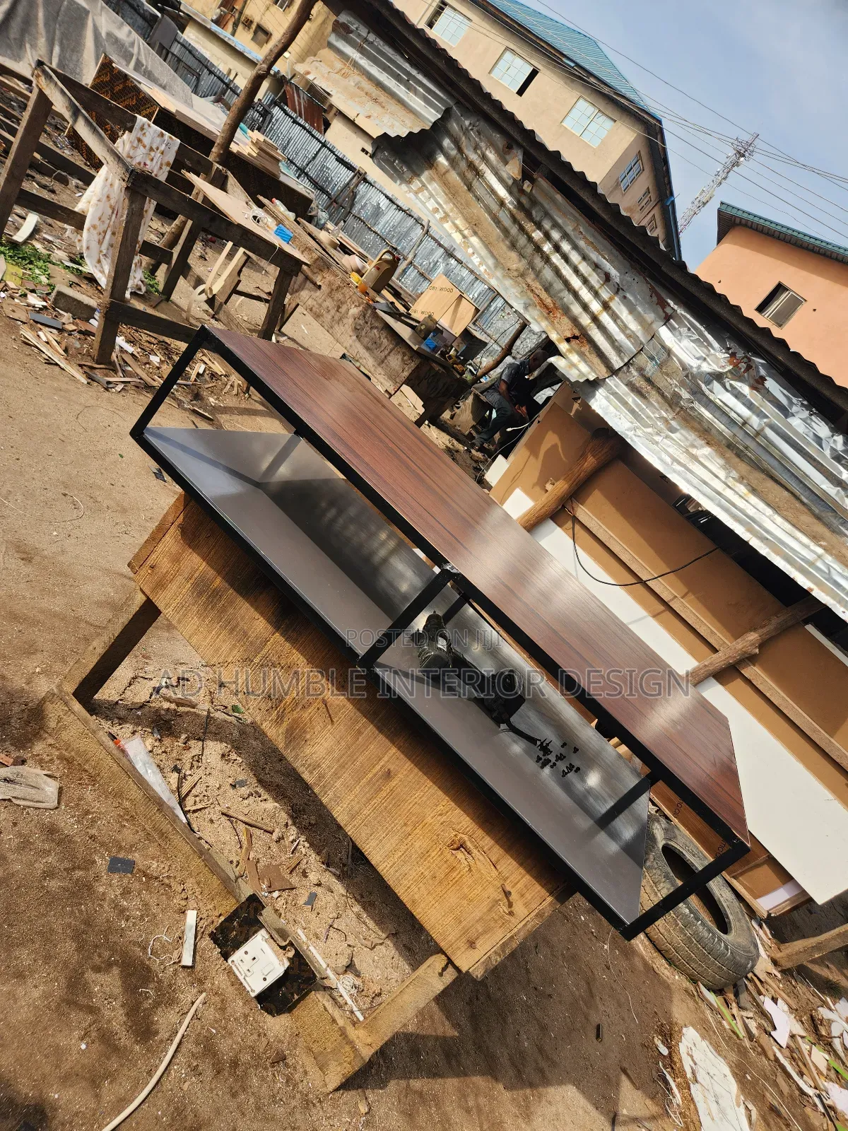 Metal Brown Center Table