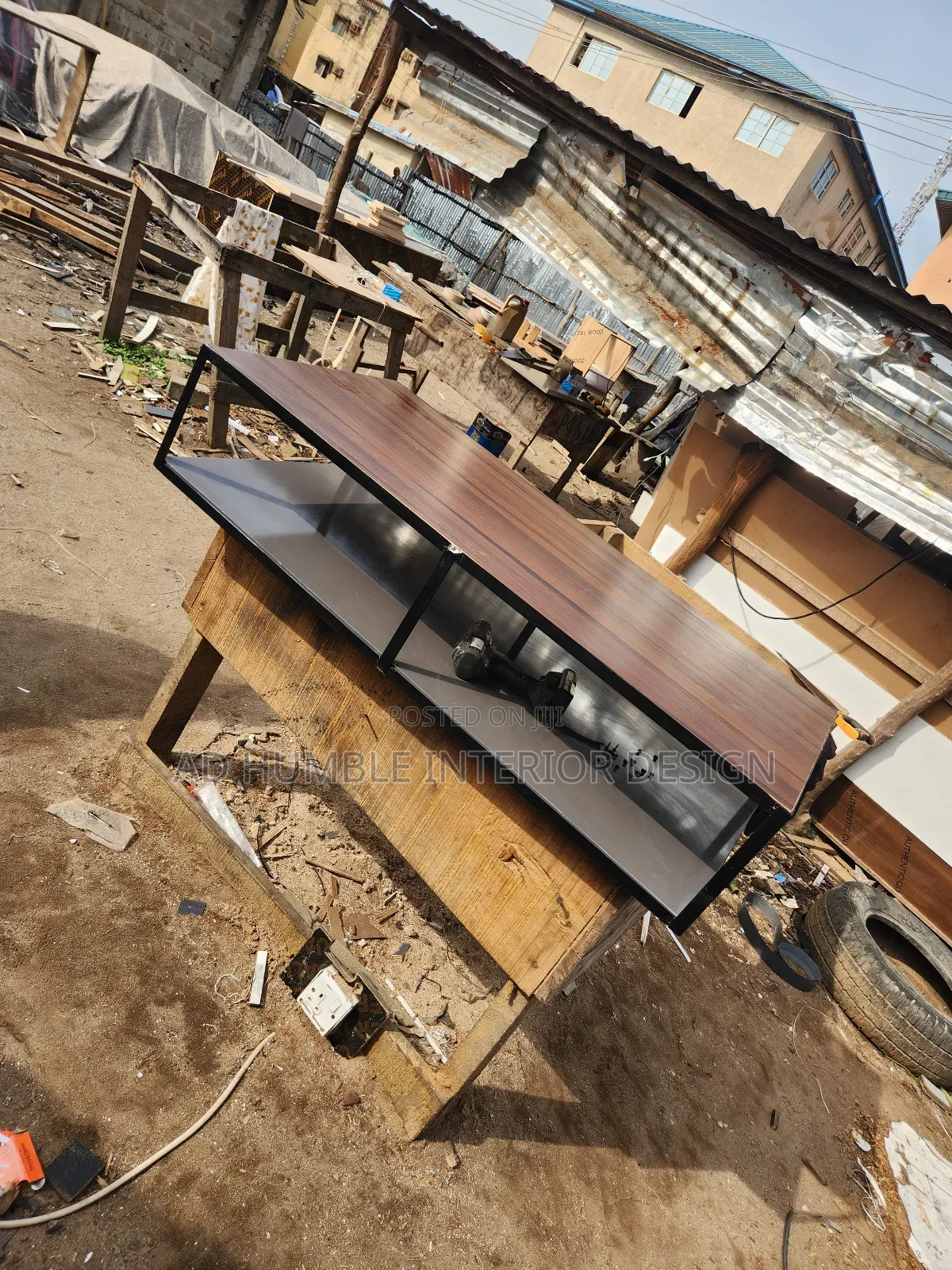 Metal Brown Center Table