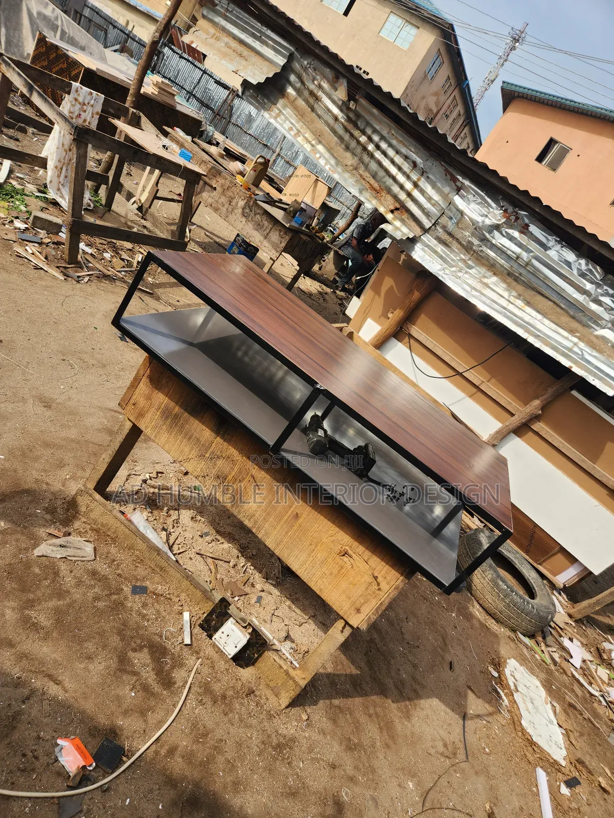 Metal Brown Center Table