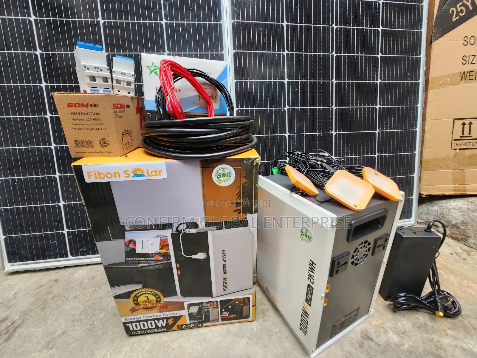 2kwh Lithium Battery + 1000w Solar Generator