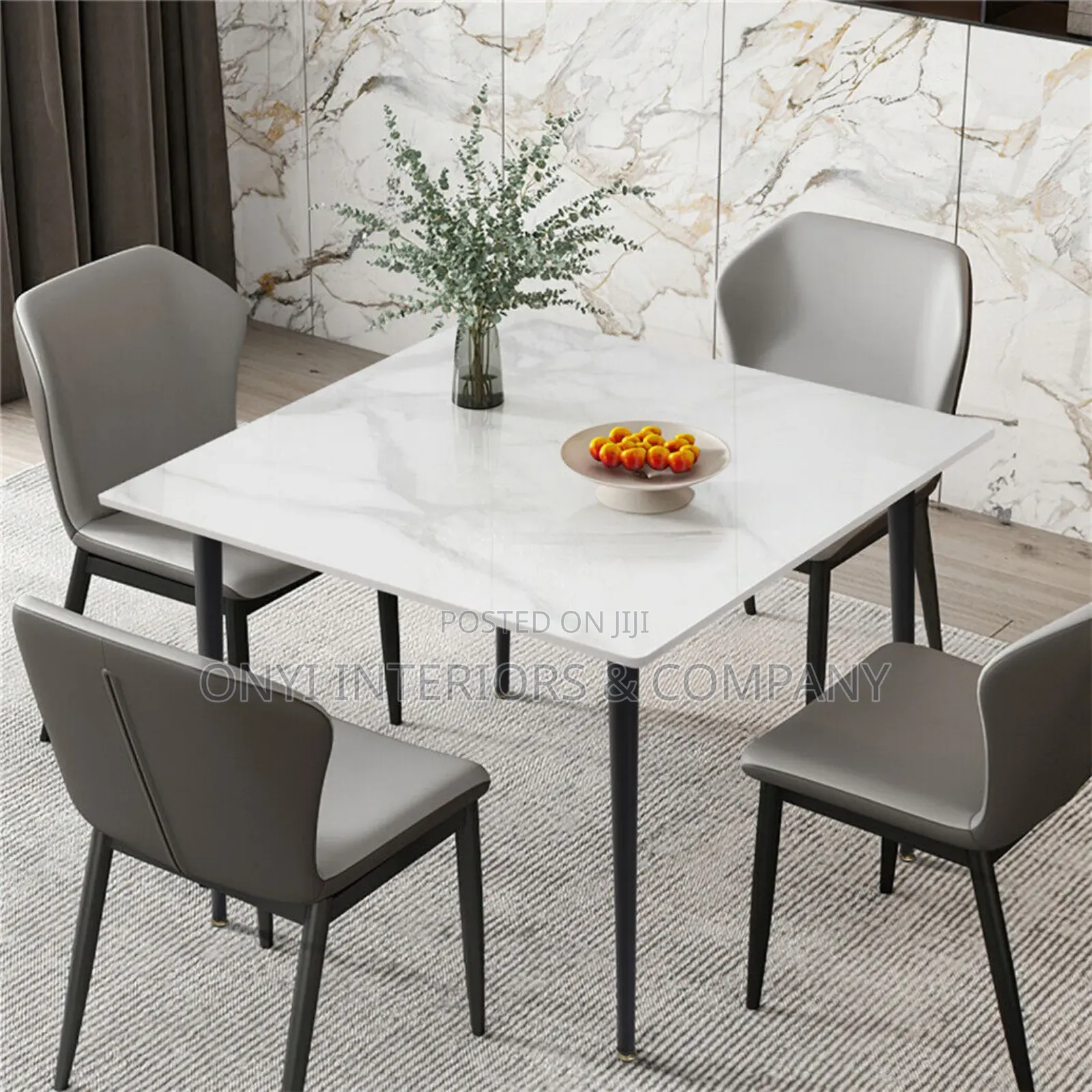 Unique Home 4 Seater Marble Dining Table