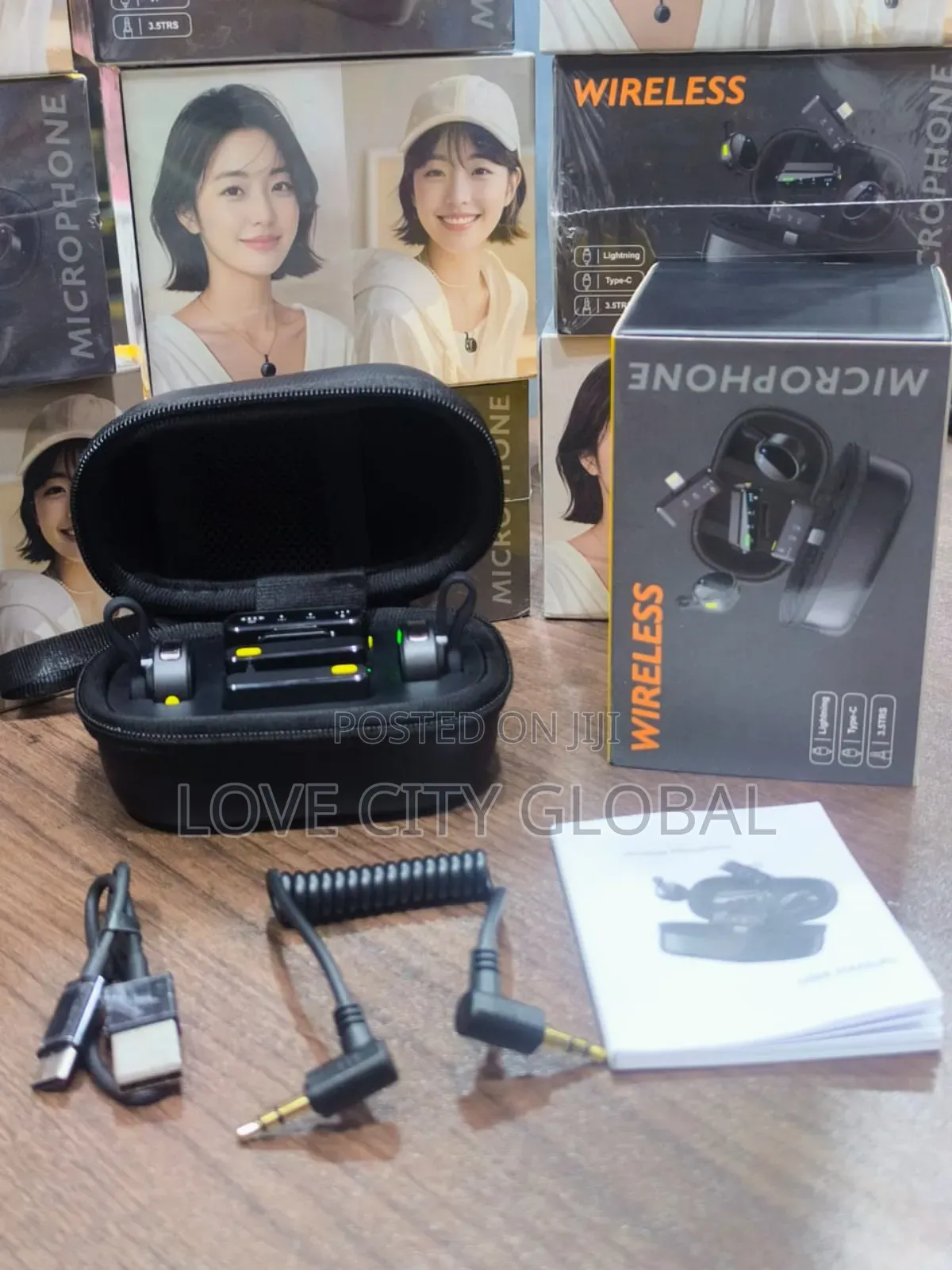 M93 Wireless 3in1 Microphone for Phone ,Camera Ai Anc Clip-on/Magnetic