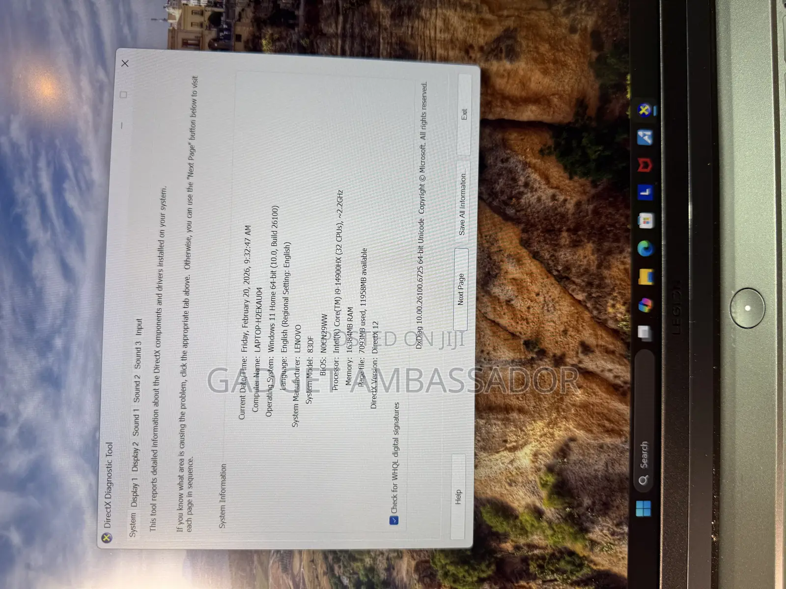 Laptop Lenovo Legion 5 16GB Intel Core i9 SSD 1T