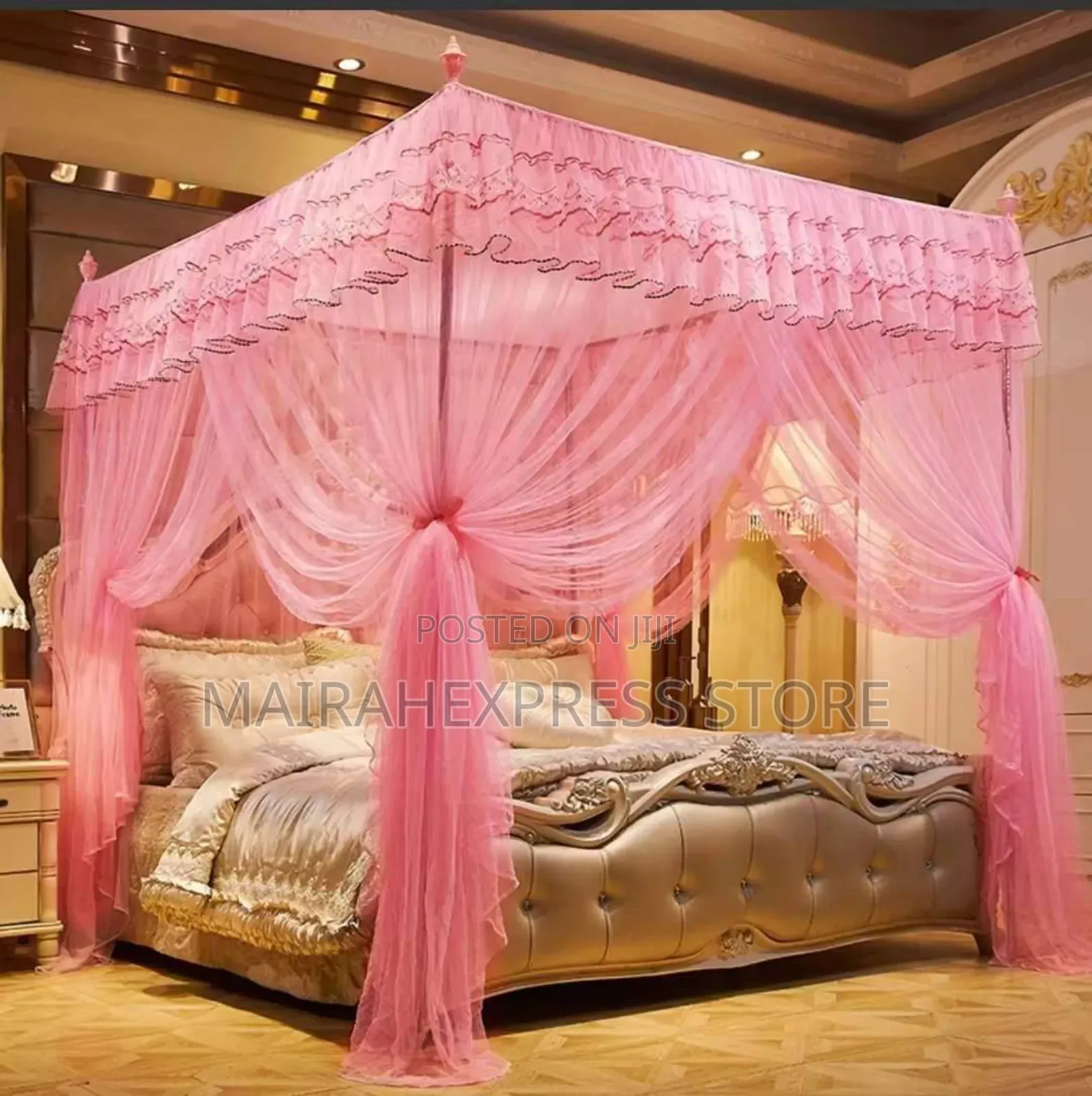 7x7 Decorative Royal-Style Bed Canopy Mosquito Net 2st7